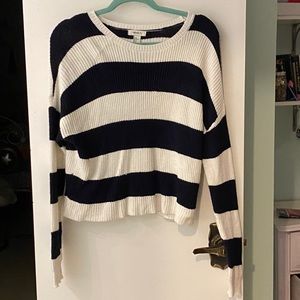 Black and white striped sweater